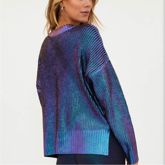 Beach Riot Callie Galaxy Shine Metallic Sweater Size Large NWT - Picture 13 of 13